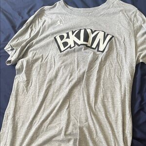 Nike Gray Brooklyn Nets Graphic Tee